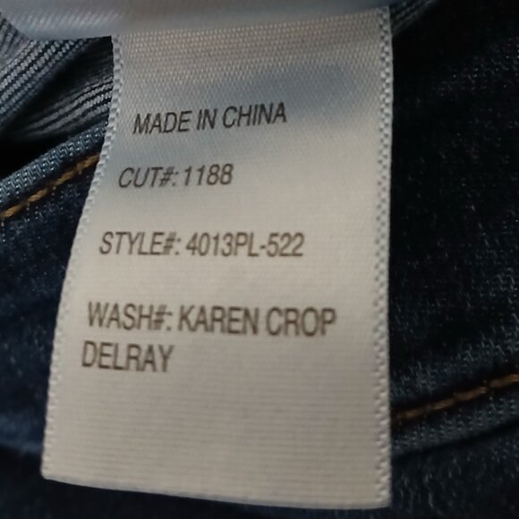 Articles Of Society Jeans 25 Karen Crop Skinny Ankle Delray Blue Denim Stretch - Picture 12 of 12